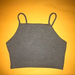 Grey TopShop crop top